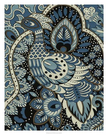 Indigo Peacock II by Chariklia Zarris art print