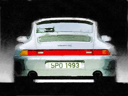 1993 Porsche 911 Rear by Naxart art print