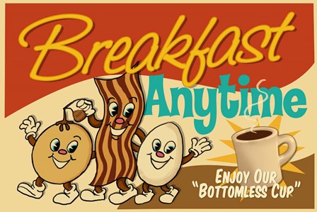 Breakfast Anytime by RetroPlanet art print