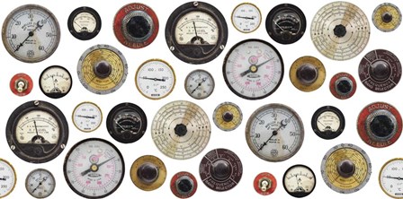 Gauges Meters Switches by RetroPlanet art print