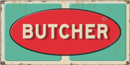 Butcher Embossed by RetroPlanet art print