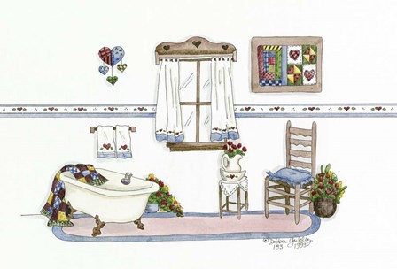 Country Bath 2 by Debbie McMaster art print