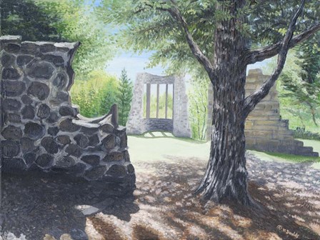 The Abby Ruins, Mackenzie King Estate by Kevin Dodds art print