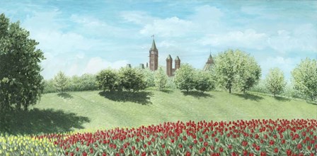 Parliament Building and Tulips - Ottawa by Kevin Dodds art print