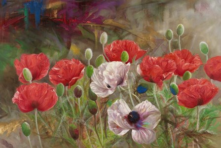 Poppies III by Li Bo art print