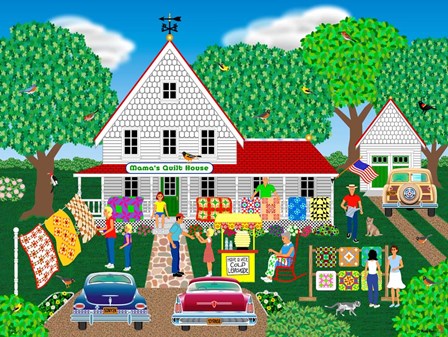 Mama&#39;s Quilt House by Mark Frost art print