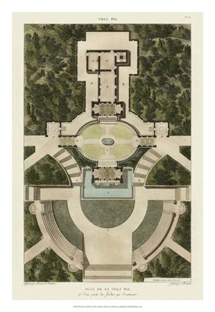 Plan De La Villa Pia by Pierre Bonnard art print