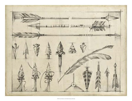 Arrow Schematic I by Ethan Harper art print