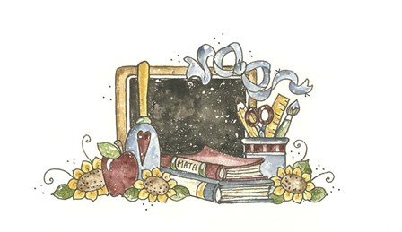 Chalkboard With Bell by Shelly Rasche art print