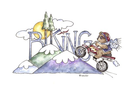 Biking by Shelly Rasche art print