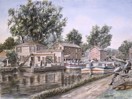 Weigh Locks On Penn Canal by Stanton Manolakas art print