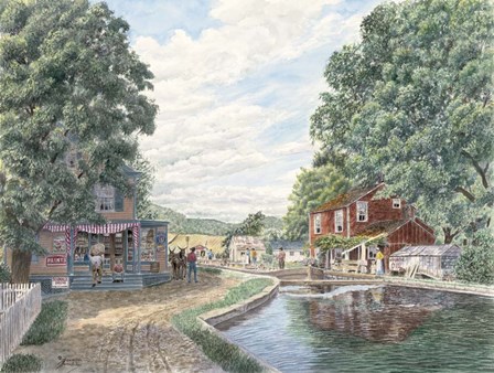 Summertime, Morris Canal by Stanton Manolakas art print