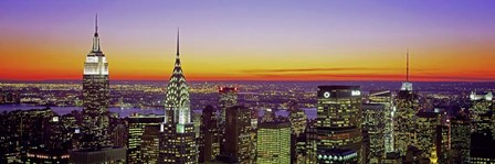 Midtown Manhattan at Sunset, NYC by Richard Berenholtz art print