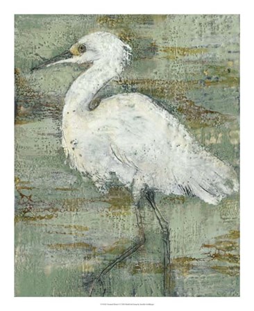 Textured Heron I by Jennifer Goldberger art print