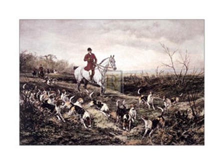 Hounds Feathering by Heywood Hardy art print