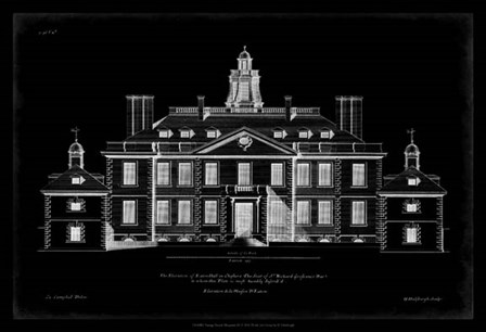 Vintage Facade Blueprint III by H. Hulsburgh art print