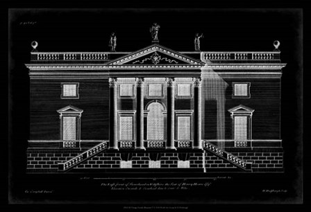 Vintage Facade Blueprint V by H. Hulsburgh art print