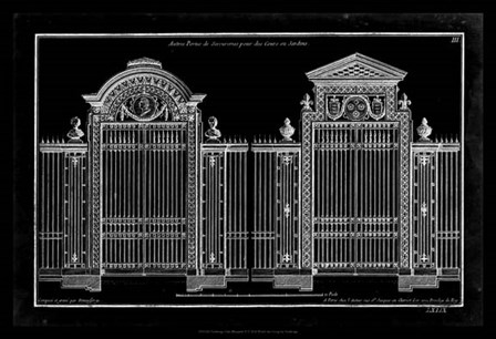 Neufforge Gate Blueprint II by Jean F. De Neufforge art print