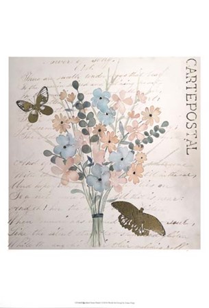 Gilded Fleurs Pastel I - Metallic Foil by Grace Popp art print