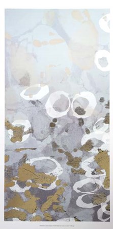 Golden Dropplets I - Metallic Foil by Jennifer Goldberger art print