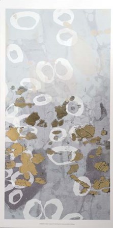 Golden Dropplets II - Metallic Foil by Jennifer Goldberger art print
