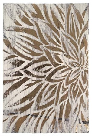 Barnwood Bloom I - Metallic Foil by June Erica Vess art print