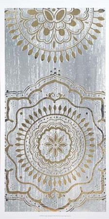 Indigo Mandala II - Metallic Foil by June Erica Vess art print