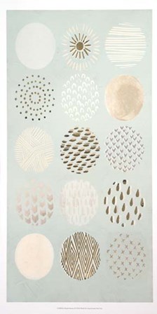 Playful Patterns II - Metallic Foil by June Erica Vess art print