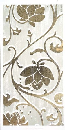 Weathered Floral Panel I - Metallic Foil by June Erica Vess art print