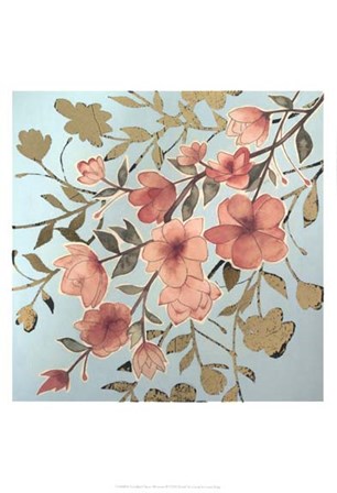 Golden Cherry Blossoms II - Metallic Foil by Grace Popp art print