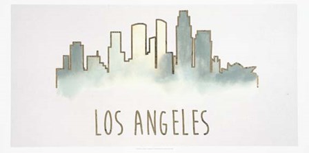 Goldleaf City Silhouette IV - Metallic Foil by Grace Popp art print