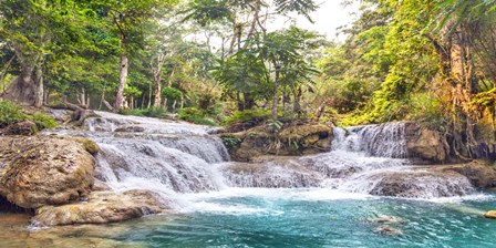 Kuang Si Falls, Luang Prabang,  Laos by Pangea Images art print