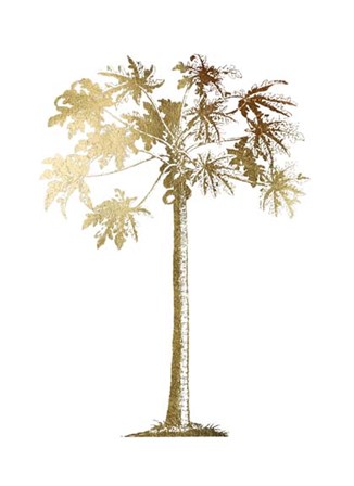 Gold Foil Tropical Palm I- Metallic Foil by Vision Studio art print