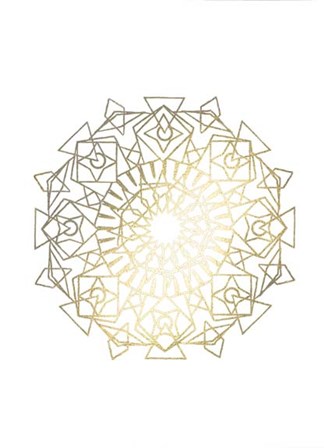 Gold Foil Mandala I - Metallic Foil by Chariklia Zarris art print