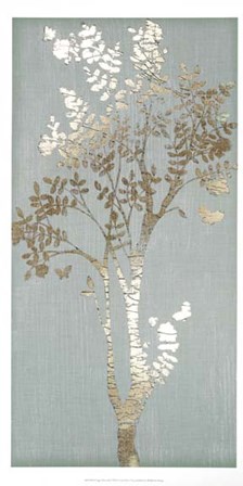 Sage Silhouette II - Metallic Foil by June Erica Vess art print