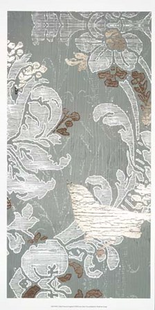 Gilded Damask Songbird II - Metallic Foil by June Erica Vess art print