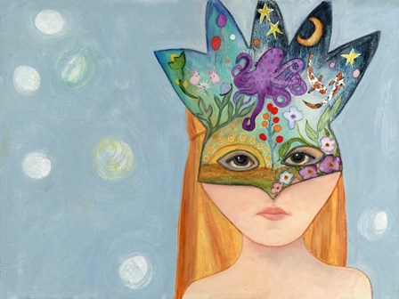 Big Eyed Girl No One Can Ever Know by Wyanne art print