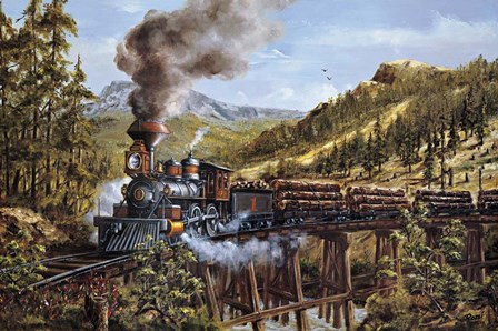 Smoke Steam &amp; Timber by Rozzi art print