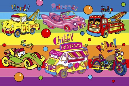 Pop Vehicles by Howie Green art print