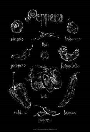 Pepper Varieties by Ethan Harper art print