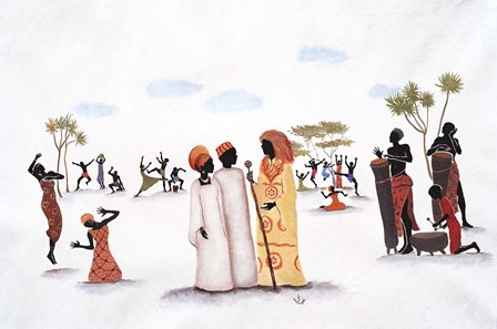 Tribal Wedding by Judy Mastrangelo art print