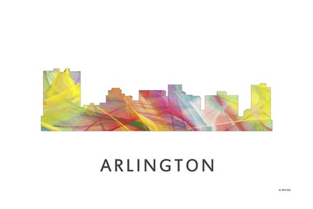 Arlington Texas Skyline by Marlene Watson art print