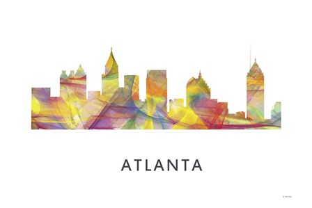 Atlanta Georgia Skyline by Marlene Watson art print