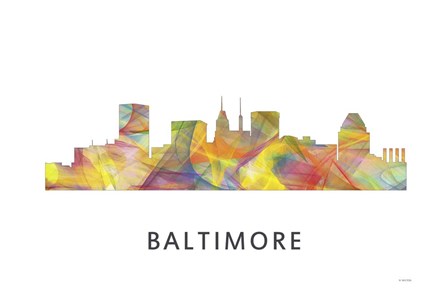 Baltimore Maryland Skyline by Marlene Watson art print
