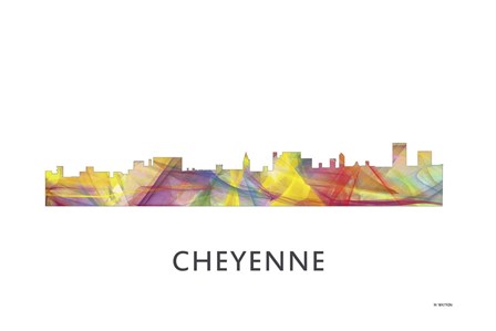 Cheyenne Wyoming Skyline by Marlene Watson art print