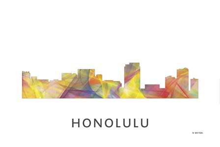 Honolulu Hawaii Skyline by Marlene Watson art print