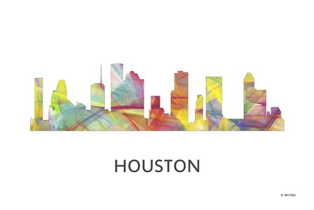 Houston Texas Skyline by Marlene Watson art print