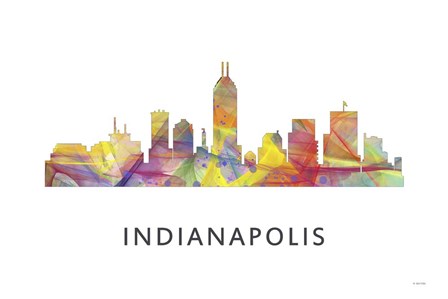Indianapolis Indiana  Skyline by Marlene Watson art print