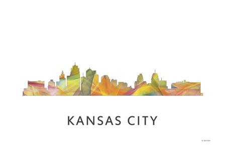 Kansas City Missouri Skyline by Marlene Watson art print