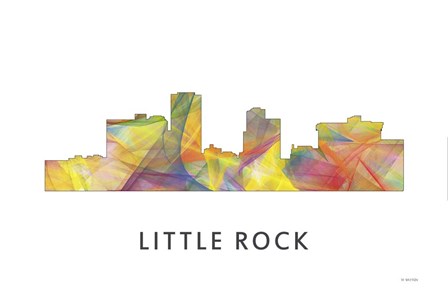 Little Rock Arkansas Skyline by Marlene Watson art print
